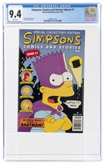 SIMPSONS COMICS AND STORIES ASHCAN #1 1993 CGC 9.4 NM.