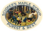SCUDDER'S MAPLE SYRUP POCKET MIRROR W/13 BROWNIES IN A MAPLE TREE FOREST.