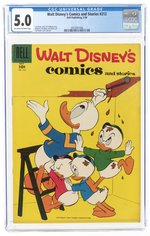 WALT DISNEY'S COMICS AND STORIES #212 MAY 1958 CGC 5.0 VG/FINE.