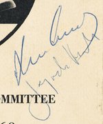 JOHN & JACKIE KENNEDY SIGNED 1960 CAMPAIGN EVENT PROGRAM.