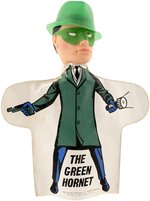 GREEN HORNET HAND PUPPET WITH HAT.