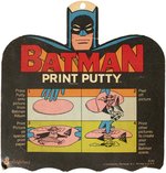 BATMAN PRINT PUTTY ON CARD.