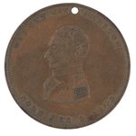 MAJ. GENERAL W. H. HARRISON 1840 COPPER CAMPAIGN MEDAL.