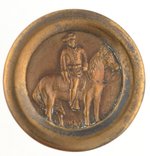 ROOSEVELT AS ROUGH RIDER LARGE BRASS CLOATHING BUTTON.