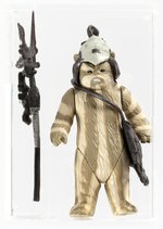 STAR WARS: RETURN OF THE JEDI (1983) - LOOSE ACTION FIGURE/MC LOGRAY (EWOK MEDICINE MAN) AFA 85 NM+ (DARK FLAT STRIPES).