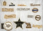 GROUPING OF FOURTEEN GOLDWATER NAME PINS, BADGES, AND TIE CLIP.
