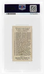 1909 E95 PHILADELPHIA CARAMEL SAM CRAWFORD (HOF) PSA 2 GOOD.