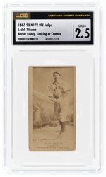 1887-90 N172 OLD JUDGE LEDELL TITCOMB BAT AT READY CSG 2.5 GOOD+.