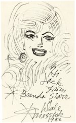 DALE MESSICK ORIGINAL ART SKETCH OF BRENDA STARR.