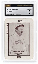 1913 WG6 TOM BARKER GAME TRIS SPEAKER (HOF) CSG 3 VERY GOOD.