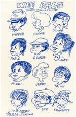 MORRIE TURNER ORIGINAL ART SKETCH OF WEE PALS CAST OF CHARACTERS.