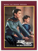 STAR TREK: THE NEXT GENERATION - WESLEY CRUSHER ACTOR WIL WHEATON SIGNED TRADING CARD.