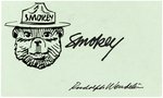 RUDY WENDELIN ORIGINAL ART SKETCH OF SMOKEY BEAR.
