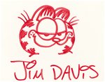 JIM DAVIS ORIGINAL ART SKETCH OF GARFIELD.