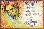 NICK BOUGAS ORIGINAL ART SKETCH OF EXPLODING ZOMBIE HEAD.