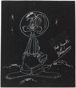 STEVE HICKNER ORIGINAL ART SKETCH OF ROGER RABBIT IN SPACE.