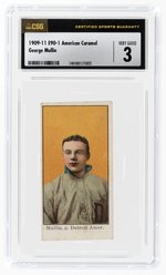 1909-11 E90-1 AMERICAN CARAMEL GEORGE MULLIN CSG 3 VERY GOOD.