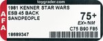 STAR WARS: THE EMPIRE STRIKES BACK (1981) - SAND PEOPLE (TUSKEN RAIDER) 45 BACK AFA 75+ EX+/NM.