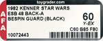 STAR WARS: THE EMPIRE STRIKES BACK (1981) - BEPSIN SECURITY GUARD (BLACK) 48 BACK-A AFA 60 Y-EX.