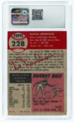 1953 TOPPS #228 HAL NEWHOUSER (HOF) CSG 4.5 VG/EX+.