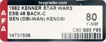 STAR WARS: THE EMPIRE STRIKES BACK (1982) - BEN (OBI-WAN) KENOBI 48 BACK-C AFA 80 Y-NM.