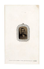 "LINCOLN CIRCA 1864 CARTE DE VISITE WITH GORGEOUS MINT TINTYPE PHOTO.