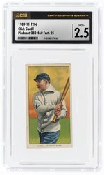 1909-11 T206 CHICK GANDIL (BLACK SOX) PIEDMONT 350-460 FACT. 25 CSG 2.5 GOOD+.