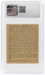 1934-36 DIAMOND STARS #27 PIE TRAYNOR (HOF) CSG AA AUTHENTIC ALTERED.