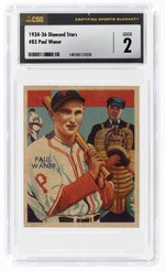 1934-36 DIAMOND STARS #83 PAUL WANER (HOF) CSG 2 GOOD.