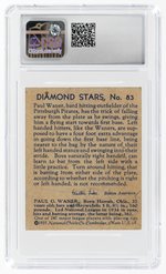 1934-36 DIAMOND STARS #83 PAUL WANER (HOF) CSG 2 GOOD.