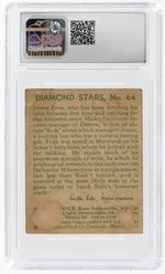 1934-36 DIAMOND STARS #64 JIMMIE FOXX (HOF) CSG 1 POOR.