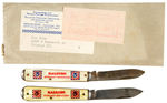 TOM MIX “RALSTON STRAIGHT SHOOTERS” KNIFE PLUS RARE VARIETY WITH MAILER.