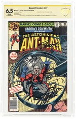 MARVEL PREMIERE #47 APRIL 1979 CBCS 6.5 FINE+ WITNESSED SIGNATURE (NEWSSTAND EDITION - FIRST SCOTT LANG AS ANT-MAN).