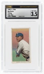 1909-11 T206 NAP RUCKER PITCHING POLAR BEAR CSG 3.5 VERY GOOD+.