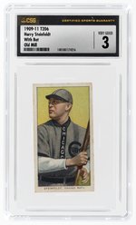 1909-11 T206 HARRY STEINFELDT W/BAT OLD MILL CSG 3 VERY GOOD.