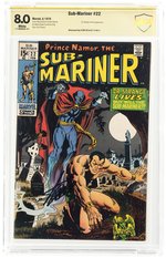 SUB-MARINER #22 FEBRUARY 1970 CBCS 8.0 VF WITNESSED SIGNATURE.