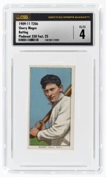 1909-11 T206 SHERRY MAGEE BATTING PIEDMONT 350 FACT. 25 CSG 4 VG/EX.