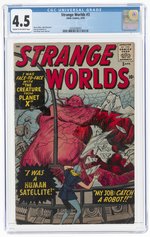 STRANGE WORLDS #3 APRIL 1959 CGC 4.5 VG+.