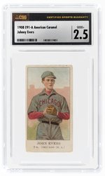 1908 E91-A AMERICAN CARAMEL JOHNNY EVERS (HOF) CSG 2.5 GOOD+.