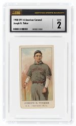 1908 E91-A AMERICAN CARAMEL JOSEPH B. TINKER (HOF) CSG 2 GOOD.