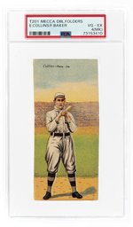 1911 T201 MECCA DOUBLEFOLDERS EDDIE COLLINS (HOF)/FRANK BAKER (HOF) PSA 4(MK) VG-EX.