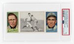 1912 T202 HASSAN TRIPLE FOLDERS F. CHANCE(HOF)/WM. FOXEN PSA 3 VG.