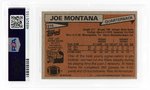 1981 TOPPS #216 JOE MONTANA (HOF) ROOKIE CARD PSA 7 NM.