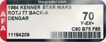 STAR WARS: RETURN OF THE JEDI (1983) - DENGAR 77 BACK-A AFA 70 Y-EX+.