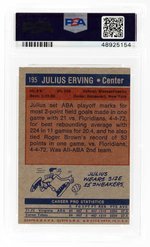 1972 TOPPS #195 JULIUS ERVING (HOF) ROOKIE CARD PSA 3 VG.