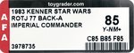 STAR WARS: RETURN OF THE JEDI (1983) - IMPERIAL COMMANDER 77 BACK-A AFA 85 Y-NM+.