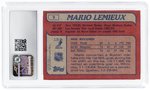 1985-86 TOPPS #9 MARIO LEMIEUX (HOF) ROOKIE CARD CSG 7.5 NEAR MINT+.