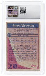 1984-85 TOPPS #49 STEVE YZERMAN (HOF) ROOKIE CARD CSG 7.5 NEAR MINT+.