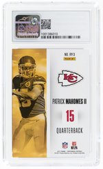 2017 PANINI CONTENDERS ROOKIE OF THE YEAR CONTENDERS #RY-3 PATRICK MAHOMES II CSG 8.5 NM/MINT+.