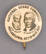 RARE "NATIONAL NEGRO CONGRESS" 1937 BUTTON.